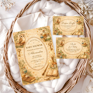 Vintage Wizard Magic Baby Shower Napkin