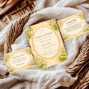 Vintage Daisy Wildflower Bridal Shower Napkin