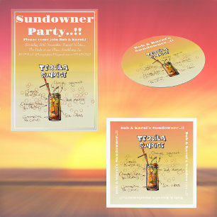 Sundowner Tequila Cocktail Party Invitation
