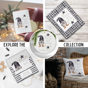 Cute Winter Gnome Christmas Buffalo Check