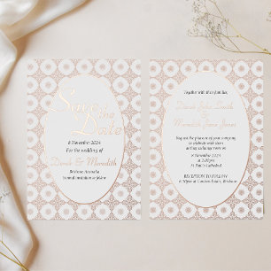 Intricate Wedding Save the Date Invitation 