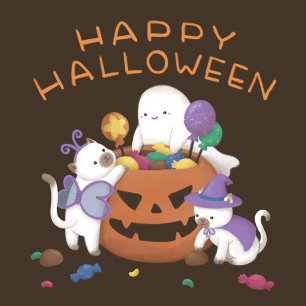 Halloween Illustration: Boo-Woof (Dachshund) Postcard