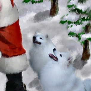 American Eskimo Christmas Cards