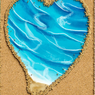 Beach Sand Heart Destination Wedding Shower Invite