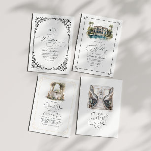 Timeless Elegance Old Money Rehearsal Dinner Invitation