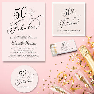 50th Birthday Pink Classic Round Sticker