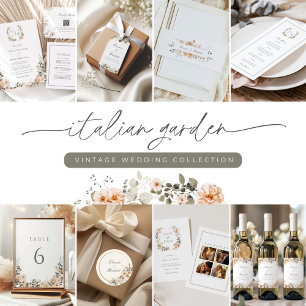 Elegant Peach and Sage Floral Save the Date Invitation