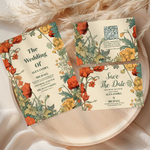 Romantic Art Nouveau Wedding Save The Date