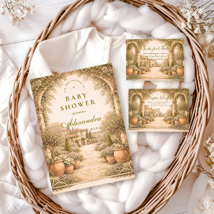 Vintage Garden Florals Baby Shower Invitation