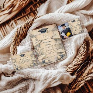 Photo Classical Architecture Graduation Announcement