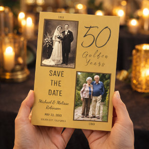 Elegant Gold 50th Wedding Anniversary  Banner