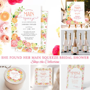 Main Squeeze Citrus Bridal Display Shower Enclosure Card