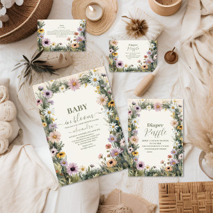 Baby in Bloom Garden Baby Shower Invitation