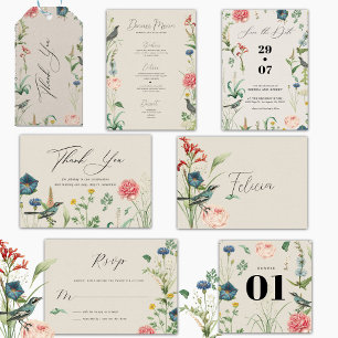 Secret Garden WildFlowers Table Number