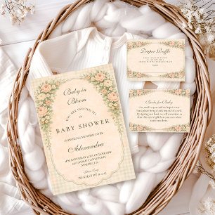 French Country Rose Arch Baby Shower Invitation