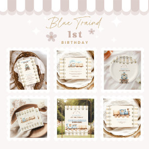 Train 1st Birthday  Invitation