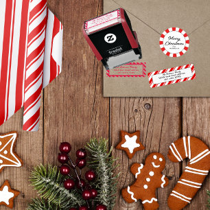 Merry Christmas Candy Cane Return Address