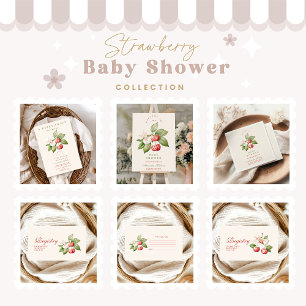 Cute Berry Sweet Coquette Diapper Raffle Enclosure Card