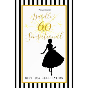 60 & SENSATIONAL 60th Birthday Gift Sticker