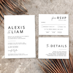 Elegant Black and White Wedding Table Numbers