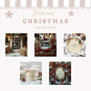 Classic Holly Berry Christmas Party Invitation