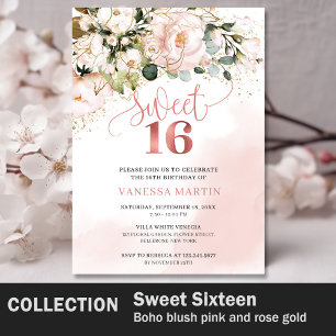 Elegant blush pink roses eucalyptus 16th birthday tapestry
