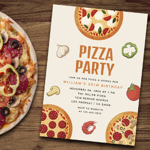Modern & Italian Any Occasion Pizza Party Napkin