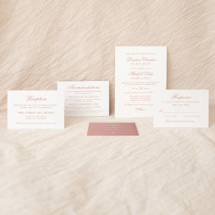 Classic Elegant Rose Gold Wedding Invitation
