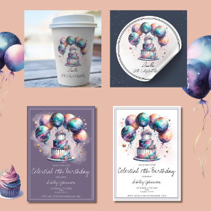 Celestial Mystical Cosmic Astrology Birthday  Invitation