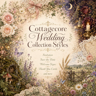 Vintage Cottagecore Wedding Garden Invitation