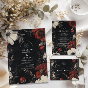 Decorative Art Nouveau Floral Wedding Save The Date