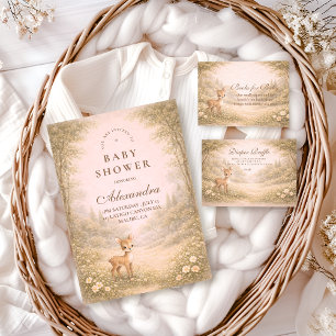 Soft Neutral Forest Critters Baby Shower Napkin