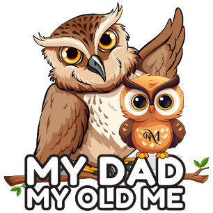 Adult Apron : My Dad My Old Me (brown)