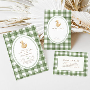 Little Duckling   Classic Neutral Baby Shower Invitation
