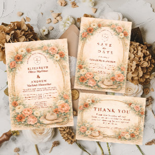 Western Ranch Romance Wedding Invitation