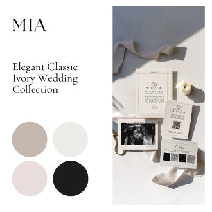 Elegnt Chic Black Wedding Monogram Envelope