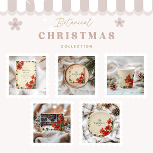 Photo Rustic Red Amaryllis Christmas Holiday Card