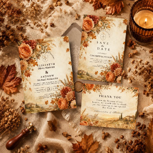 Timeless Rustic Autumn Wedding Enclosure Card