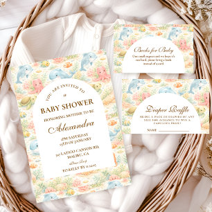 Whimsical Summer Animals Baby Shower Napkin