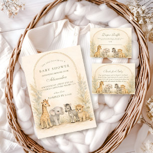 Soft Safari Jungle Baby Shower Napkin