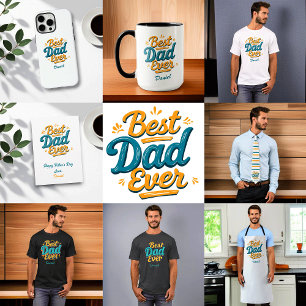 Best Dad Ever   Retro Personalised Father's Day Apron