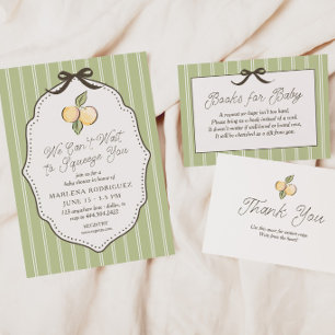 Can't Wait to Squeeze You Citrus Baby Shower  Thank You Card