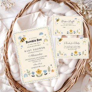 Playful Bumble Bee Baby Shower Invitation