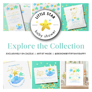 Twinkle Twinkle Little Star Baby Shower All In One Invitation
