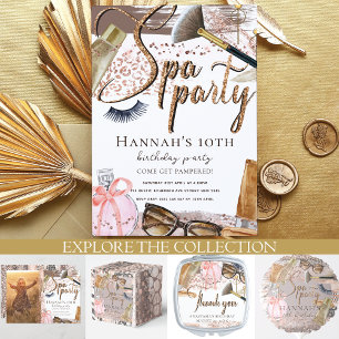 Spa Birthday Luxury Safari design Invitation