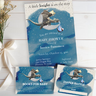 Books for Baby Shower Dragon Knight Enclosure Card