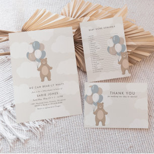 We Can Bearly Wait   Neutral Baby Word Scramble Enclosure Card