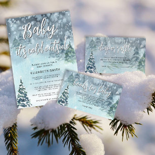Winter Forest Book for Baby Shower Game  Enclosure Card