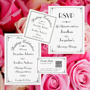  Elegant Classic Chic Wedding RSVP Response Card