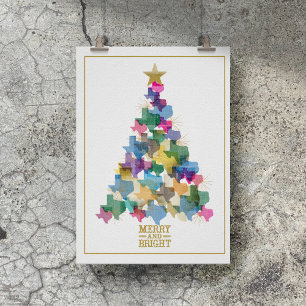 Rustic Texas Christmas Tree Photo Holiday Card